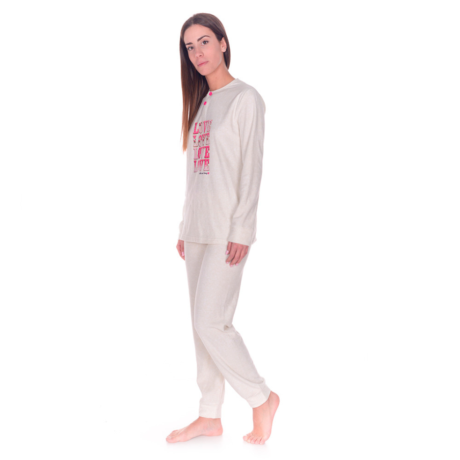 Pigiama Donna, Manica Lunga Soft Micropile