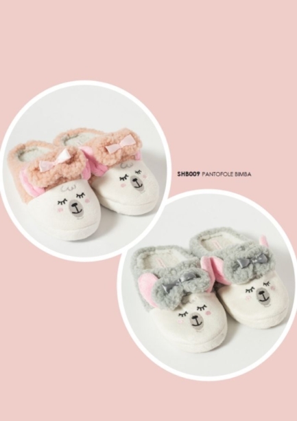 Pantofole Bimba Alpaca Fiocco Milk and Honey.