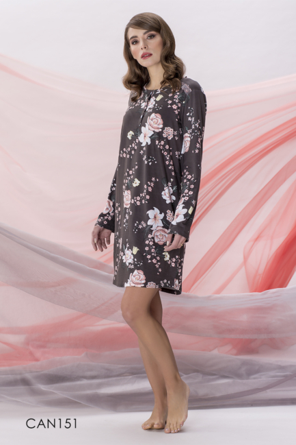 Canotta Donna Viscosa Motivo Floreale Milk and Honey
