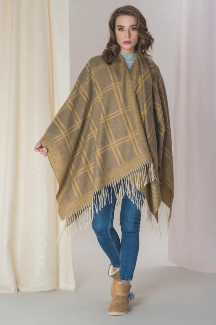 Poncho donna mano cachemire