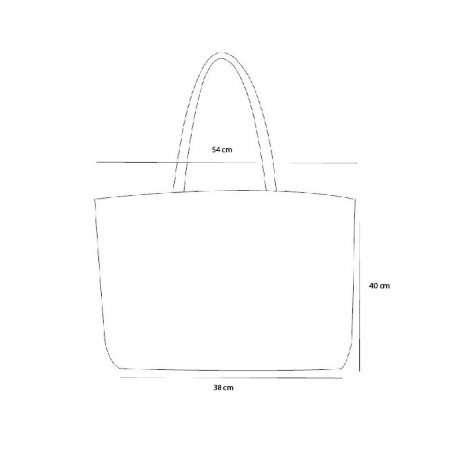 Borsa da mare donna texture con applicazioni