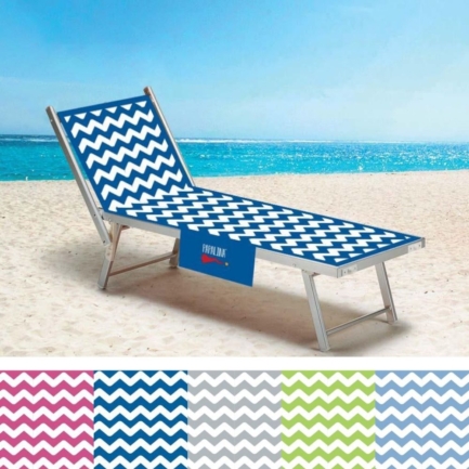 Telo mare lettino in microfibra con fantasia Zig Zag 70x160cm Papalina by Milk and Honey