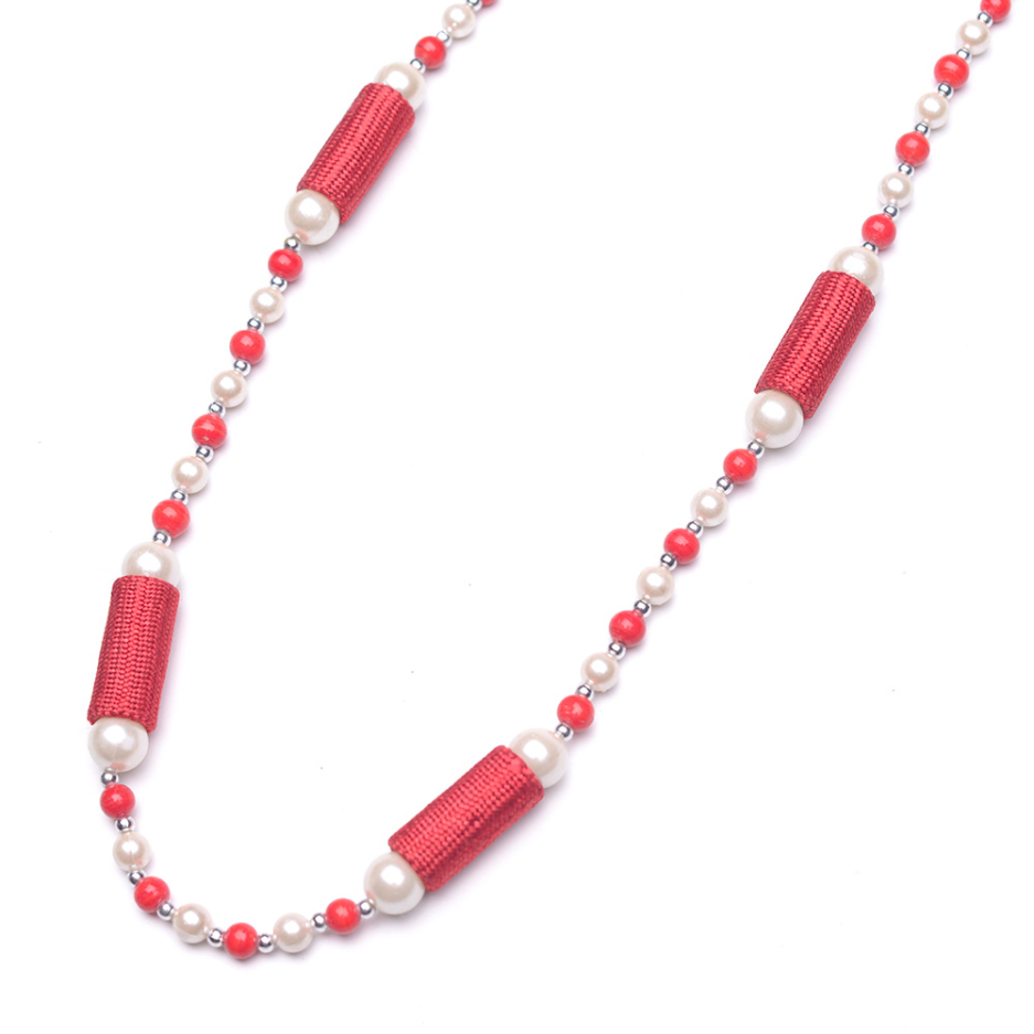 Collana donna con inserti e perline