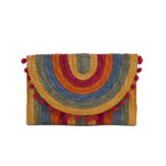 Pochette in rafia multicolor