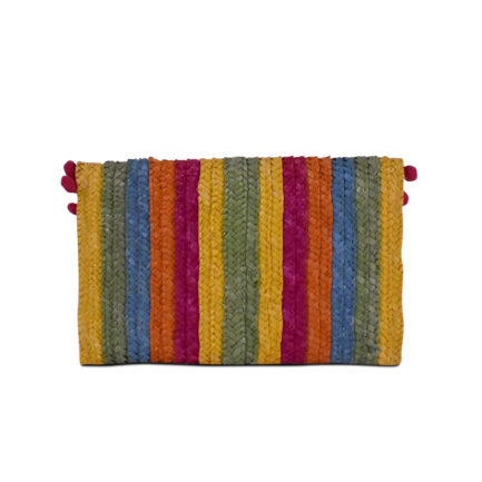 Pochette in rafia multicolor