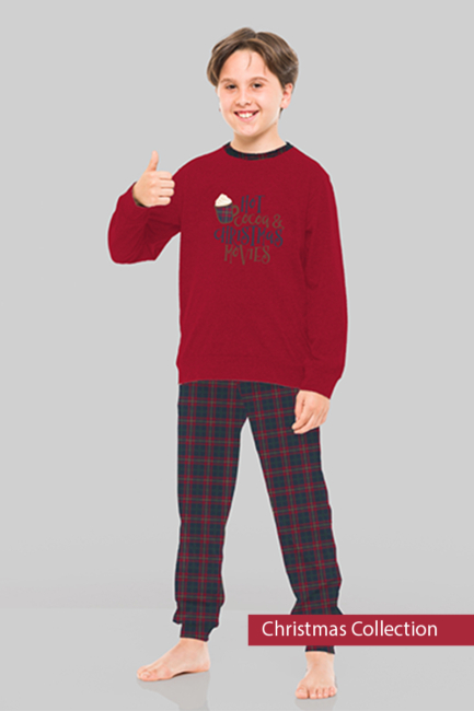 Pigiama ragazzo in caldo cotone linea Christmas Collection