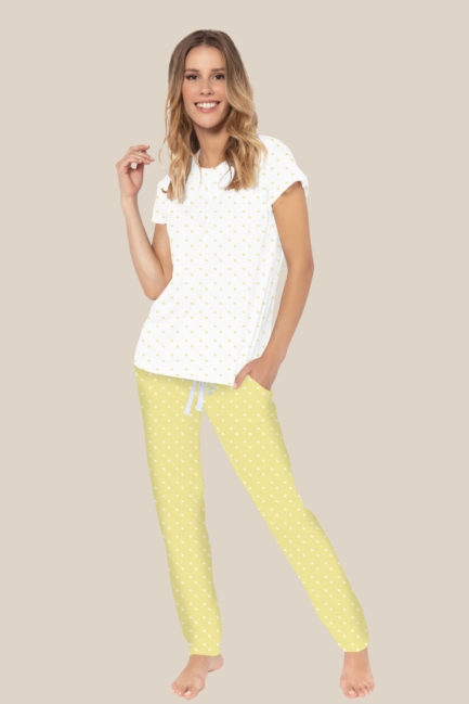 Pigiama mezze maniche e pantalone lungo calibrato linea Seashell
