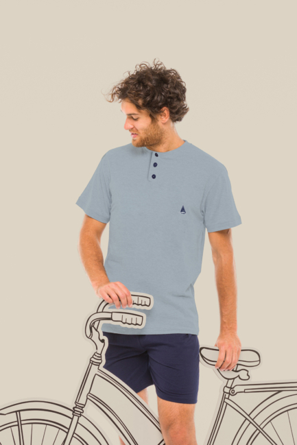 Pigiama corto linea Sailboat