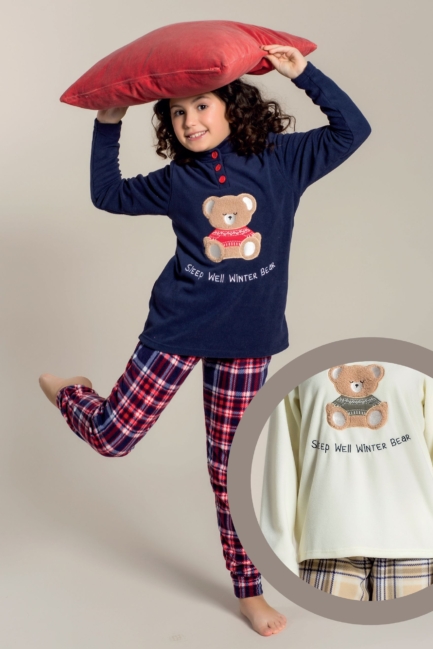 Pigiama Bimba in Pile Winter Bear
