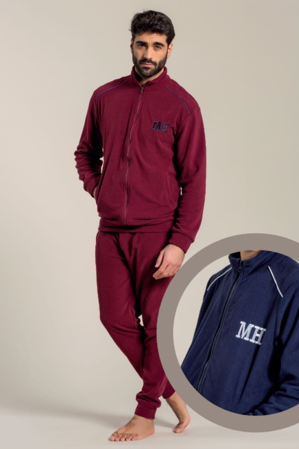 Pigiama Uomo in Pile Full Zip Play Boy