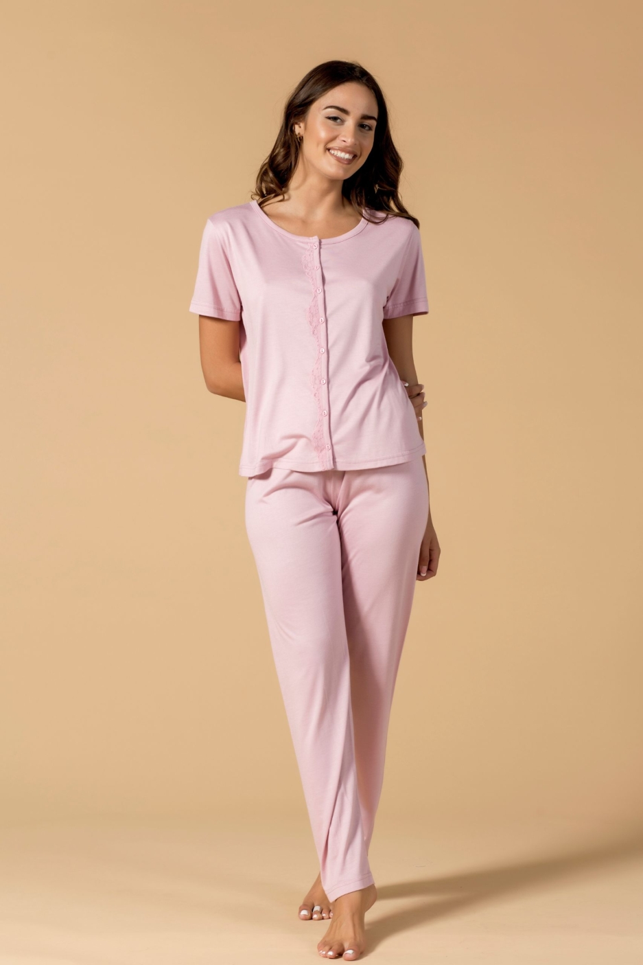 Pigiama Donna Aperto e Pantalone Lungo Milk and Honey Paradise
